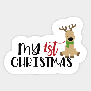 my first christmas family Deer Sticker